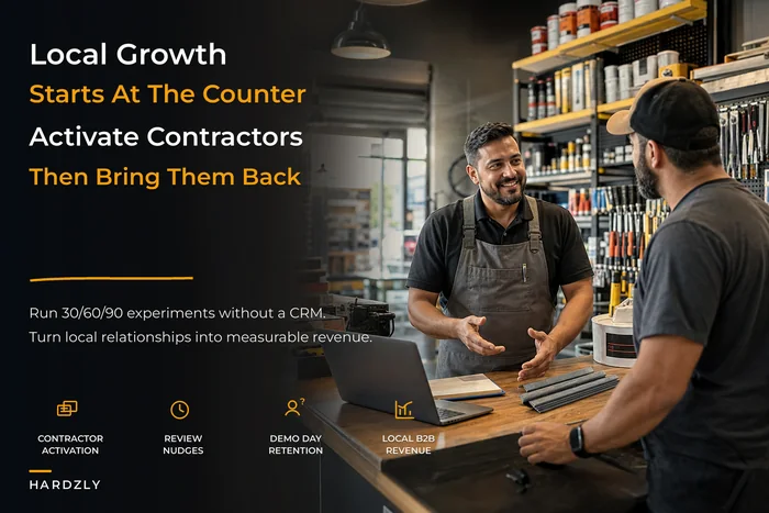 Local commerce growth system for independent hardware stores