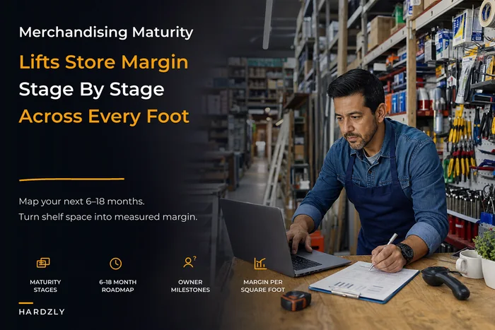 Merchandising maturity model for small hardware stores to lift margin