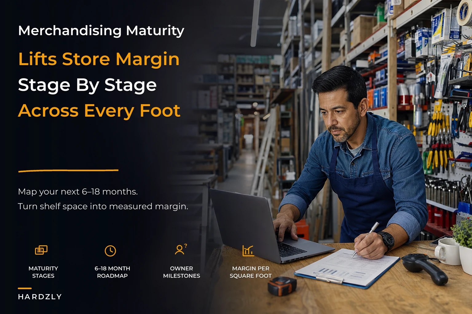 Merchandising maturity model for small hardware stores to lift margin