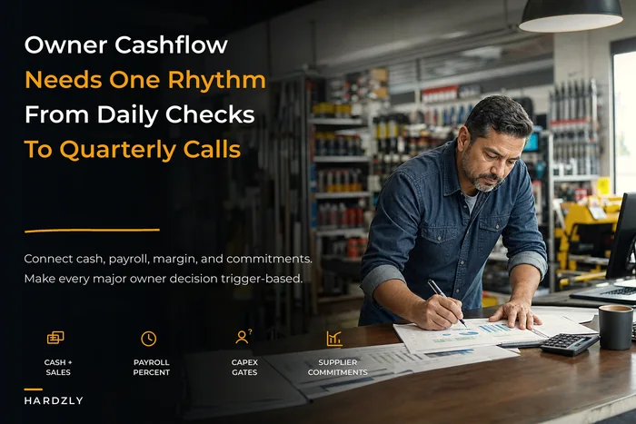 Owner cashflow governance for single‑location hardware store owners