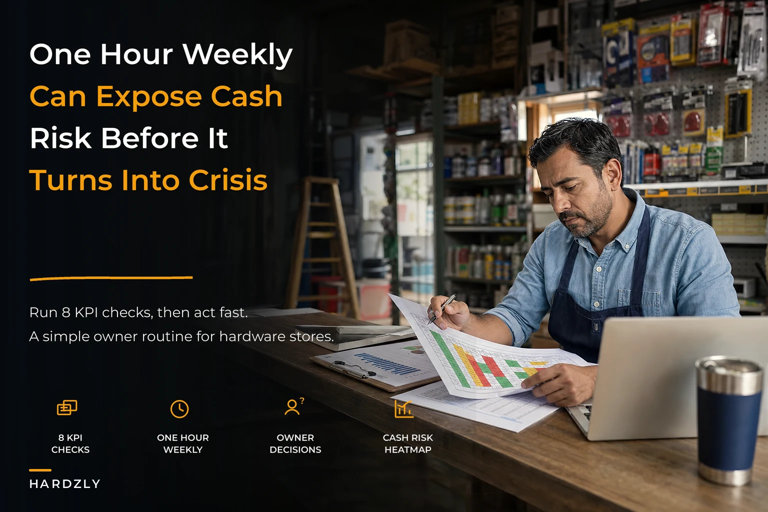 Run a one-hour weekly "Owner-10" financial routine to spot payroll, margin and payables risk