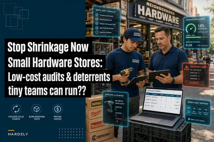 Shrinkage eating your margins? Low-cost audits and deterrents any small hardware store can run with a tiny team