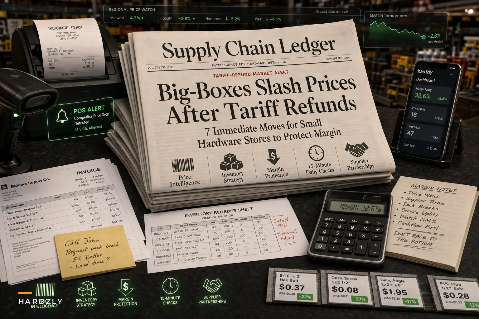 When Big-Boxes Use Tariff Refunds to Cut Prices: 7 Immediate Moves Small Hardware Stores Should Run This Week