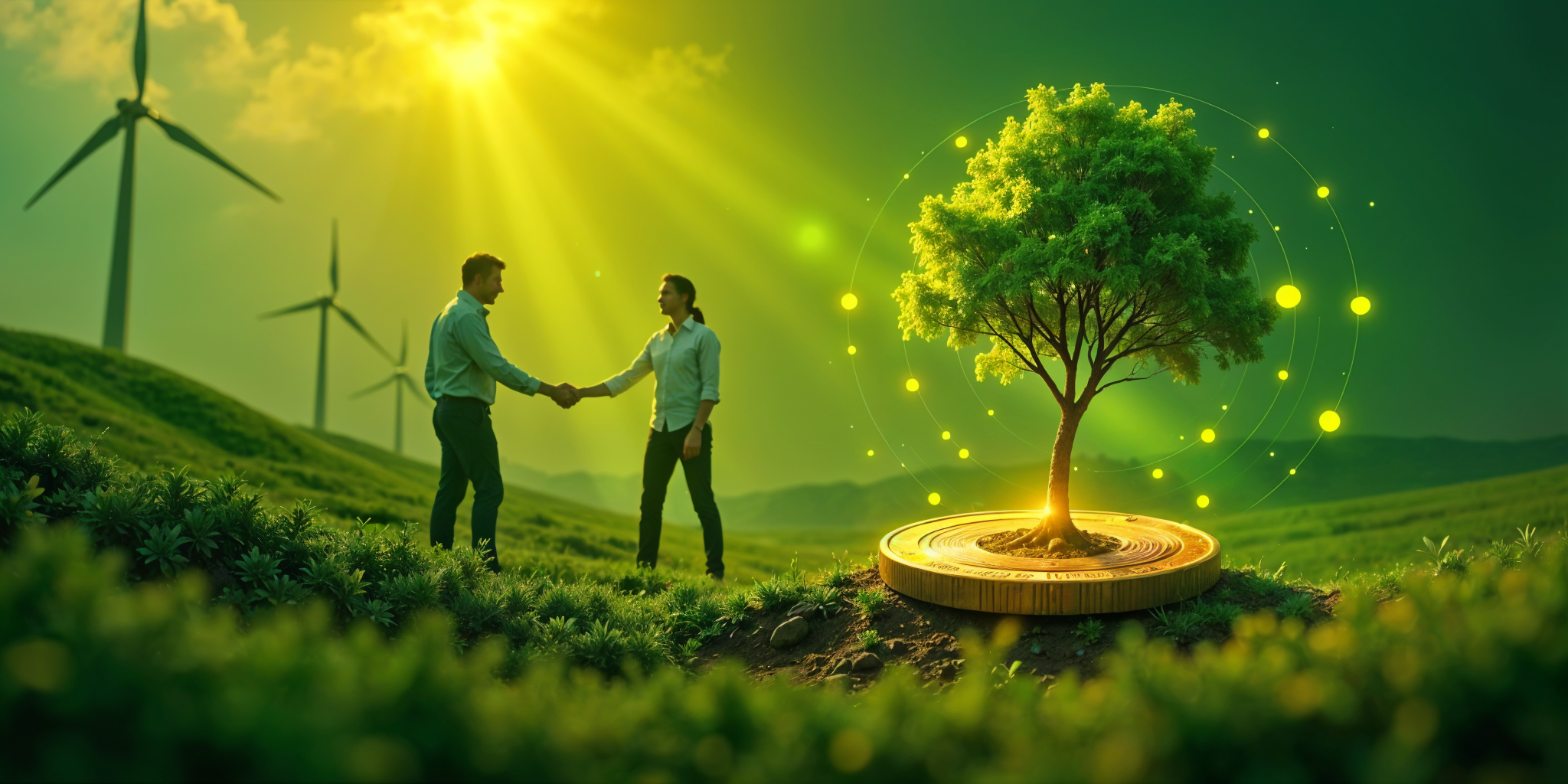 People planting trees together, a community effort for a greener future.