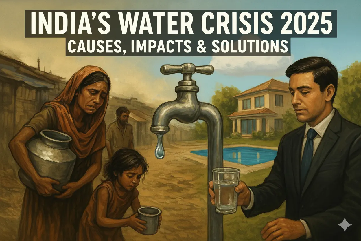 India's Water Crisis 2025: Causes, Impacts & Solutions