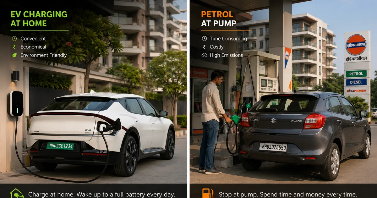 EV vs Petrol Car India 2026: Cost, Emissions & Which Saves More
