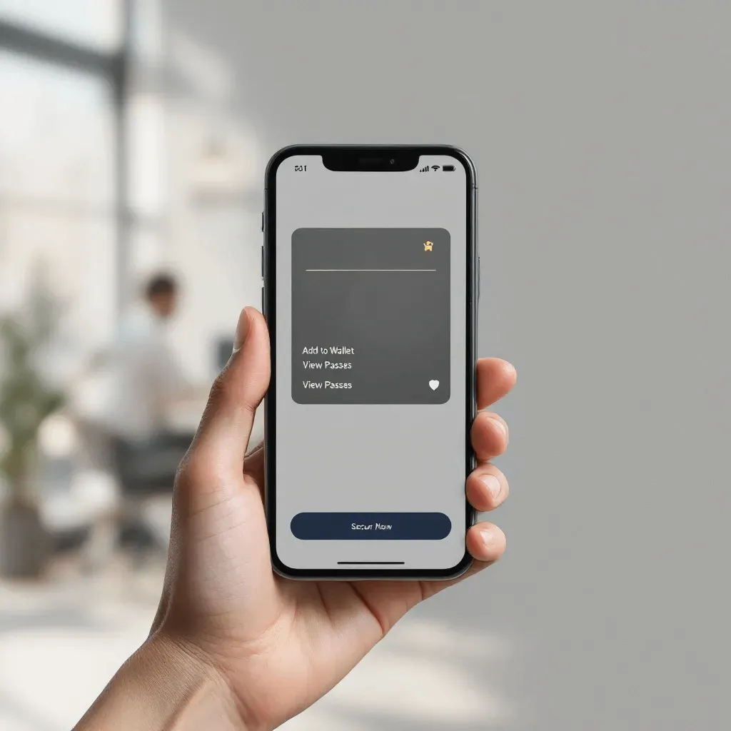 Mobile wallet interface showcasing Wallet Pass features