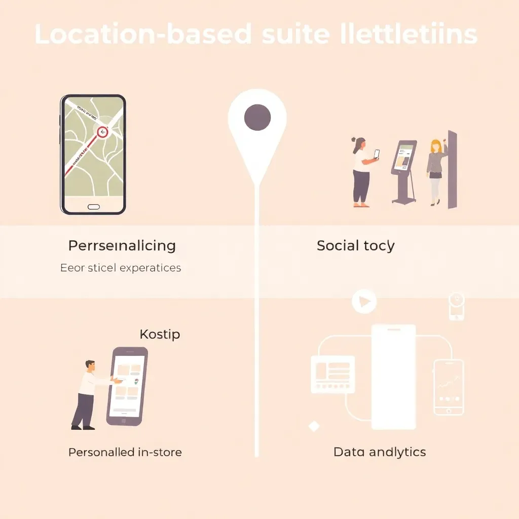 Graphic showing different location-based marketing strategies for retailers in 2025