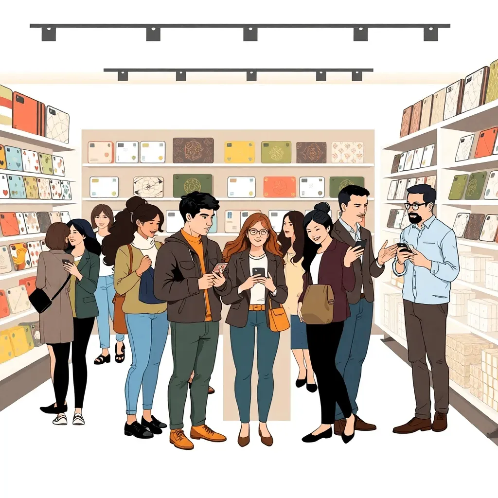 Creative loyalty cards enhancing customer engagement in retail environment.