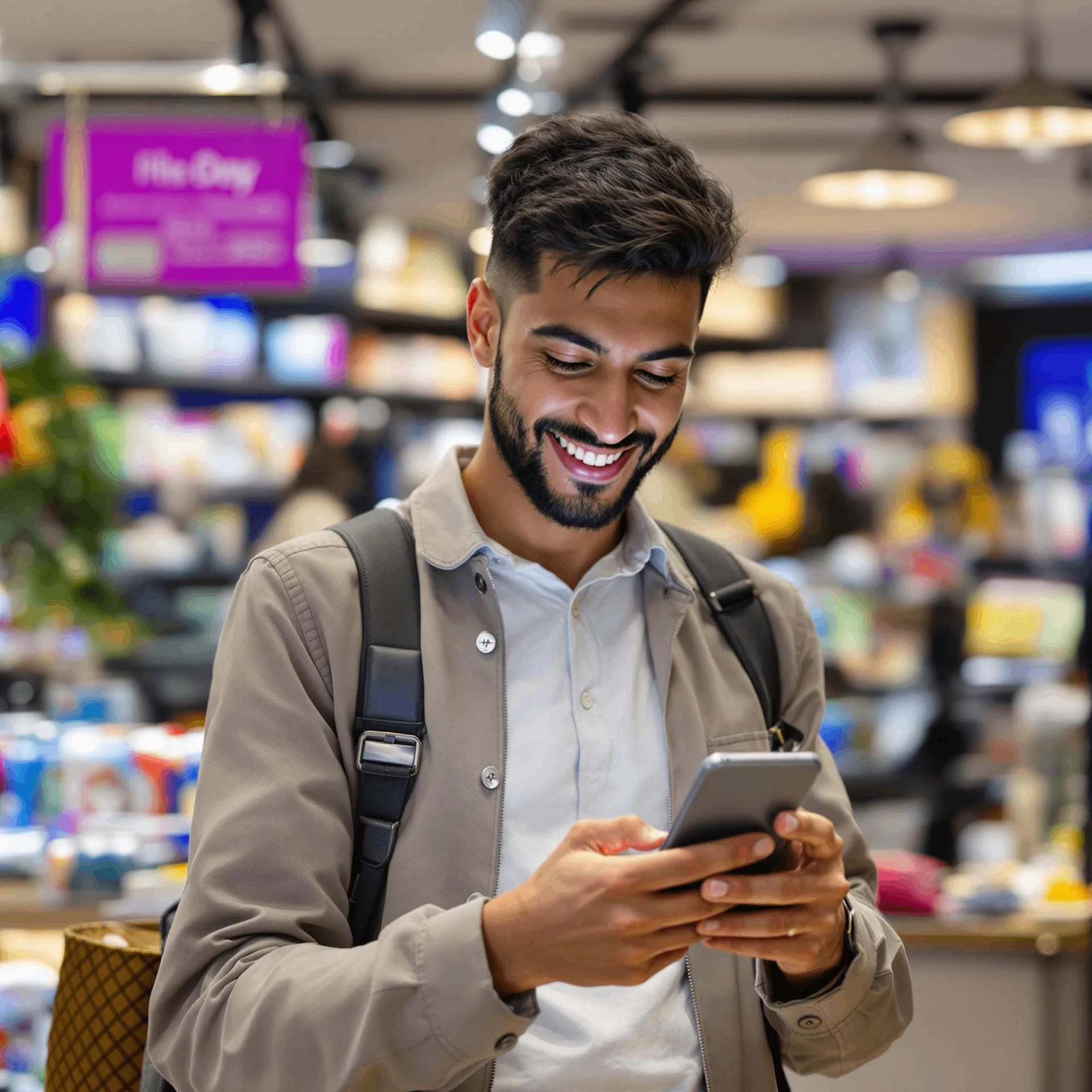 Person using a digital wallet on a smartphone for a transaction.
