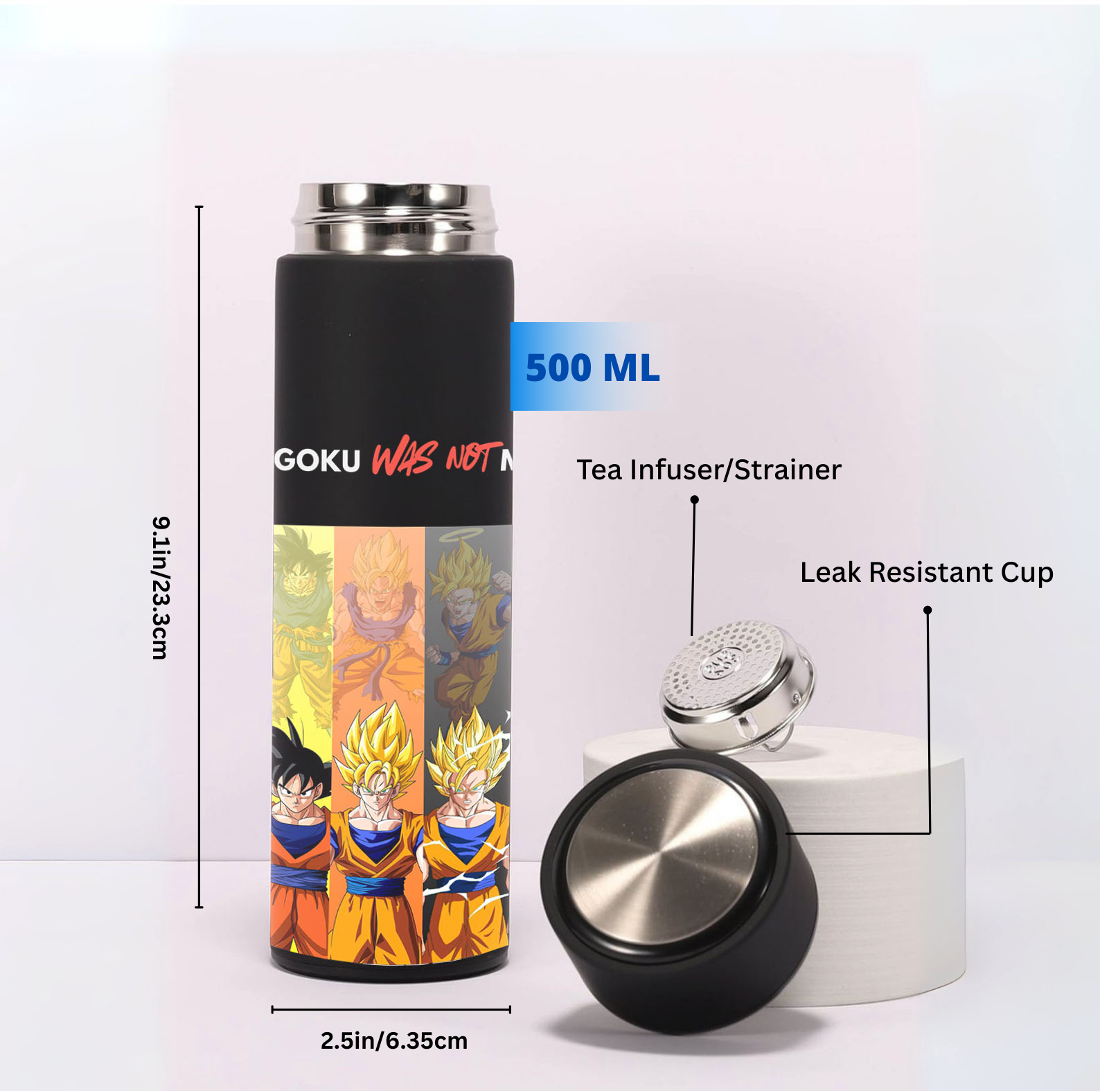 Goku Evolution Black Stainless Steel Bottle