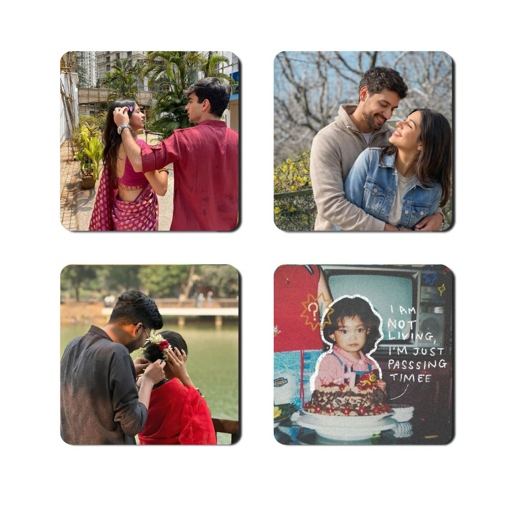 Forever Moments – Set Of 4 Personalized Photo Fridge Magnets
