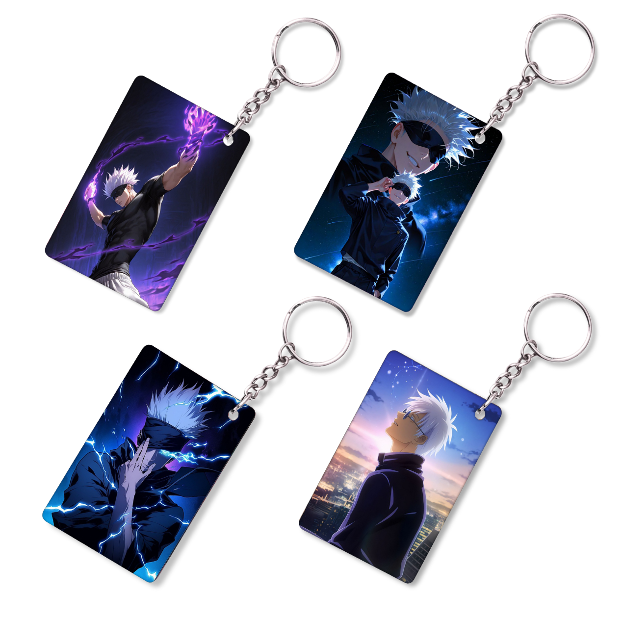 Gojo Satoru Anime Keychain Combo Set of 4
