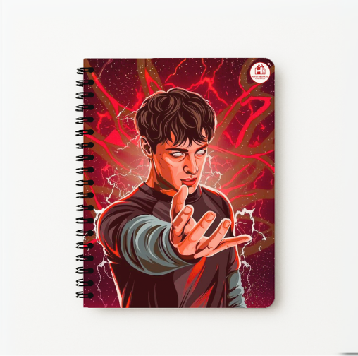 Crimson Energy Anime Spiral Notebook