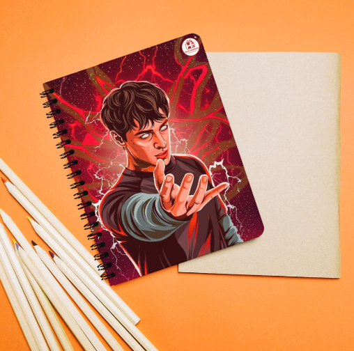Crimson Energy Anime Spiral Notebook