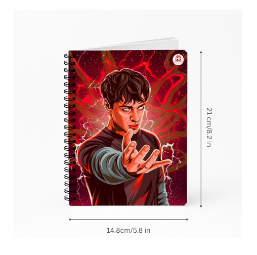 Crimson Energy Anime Spiral Notebook
