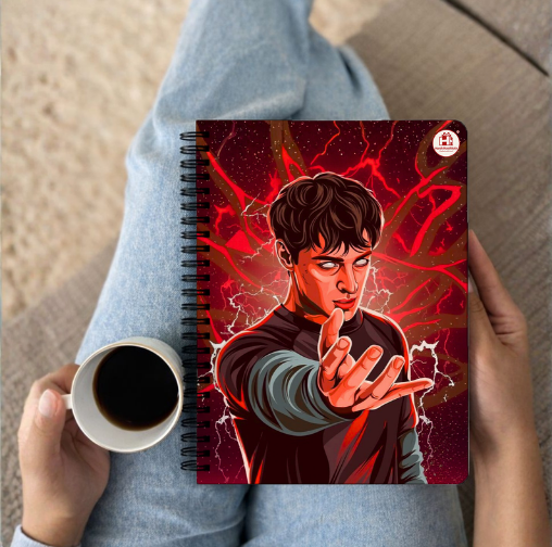 Crimson Energy Anime Spiral Notebook