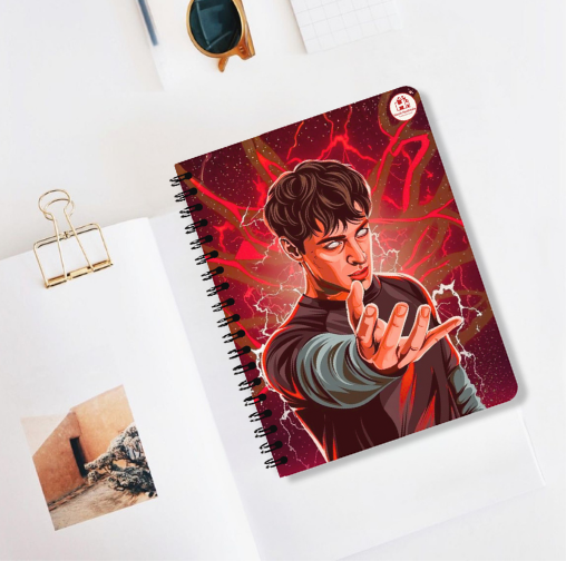 Crimson Energy Anime Spiral Notebook
