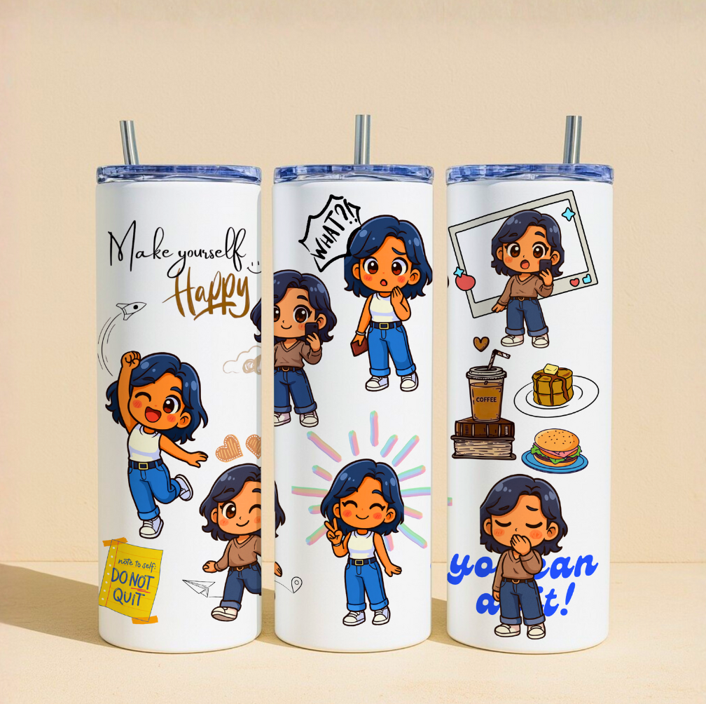 Personalized Motivational Tumbler & Diary Hamper with Matching Keychain