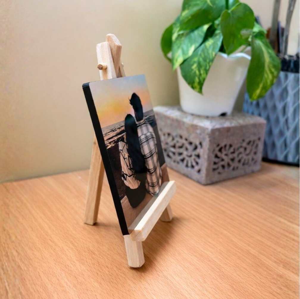 customize acrylic photo with stand