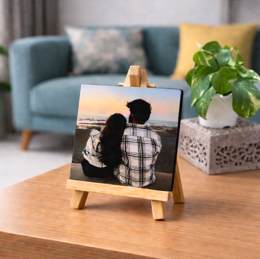 customize acrylic photo with stand