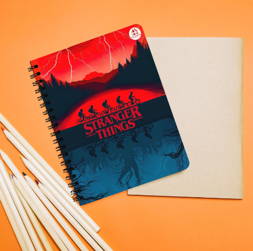 Stranger Things Upside Down Spiral Notebook