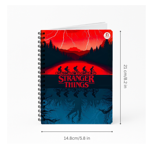 Stranger Things Upside Down Spiral Notebook