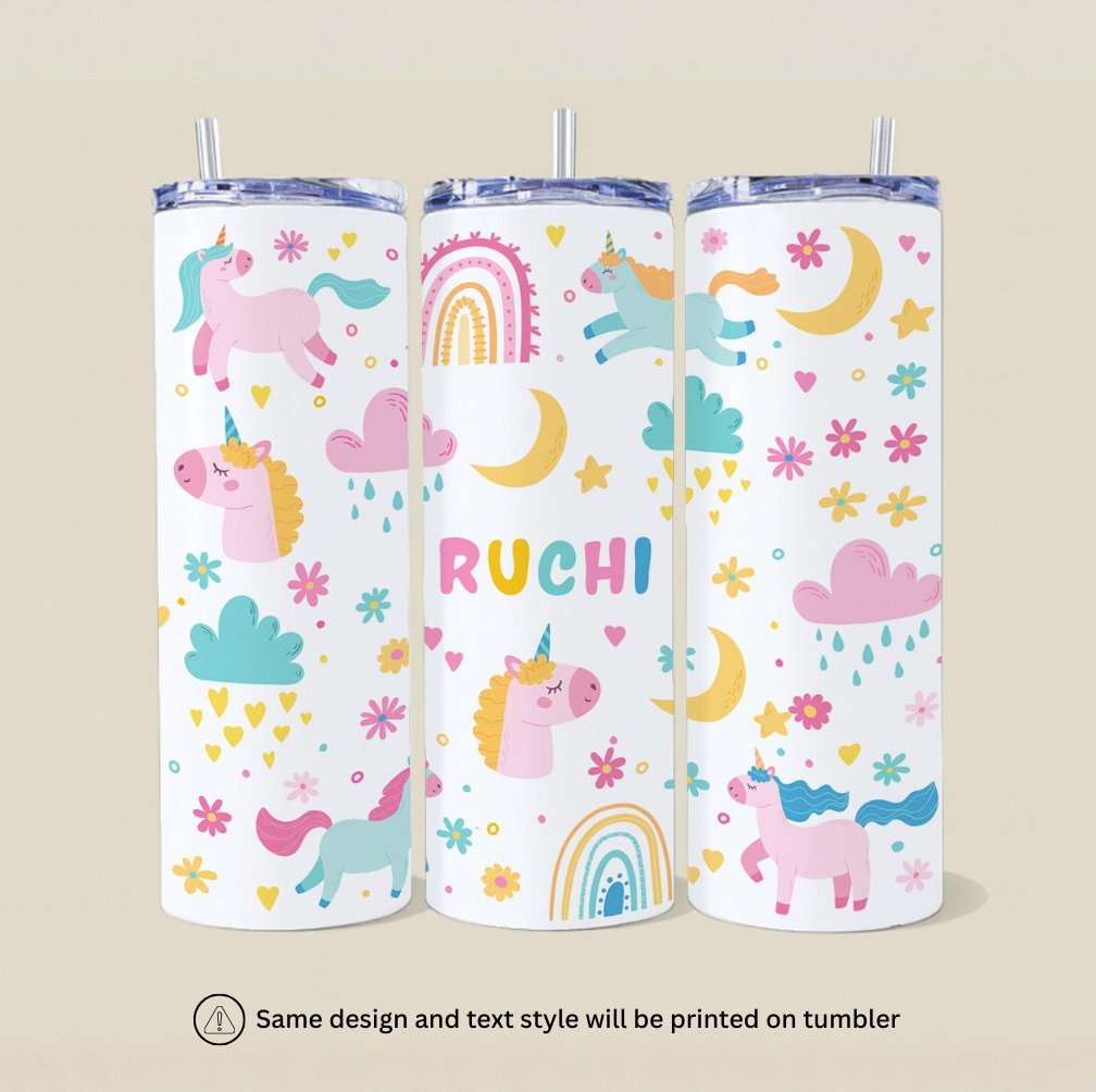 Personalized Unicorn Name Tumbler