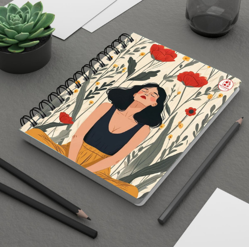 Serene Bloom Spiral Diary