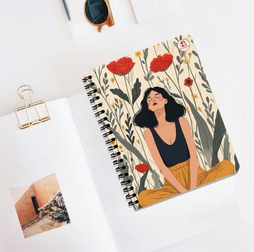 Serene Bloom Spiral Diary