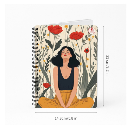 Serene Bloom Spiral Diary