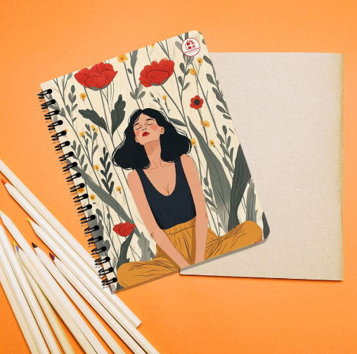 Serene Bloom Spiral Diary