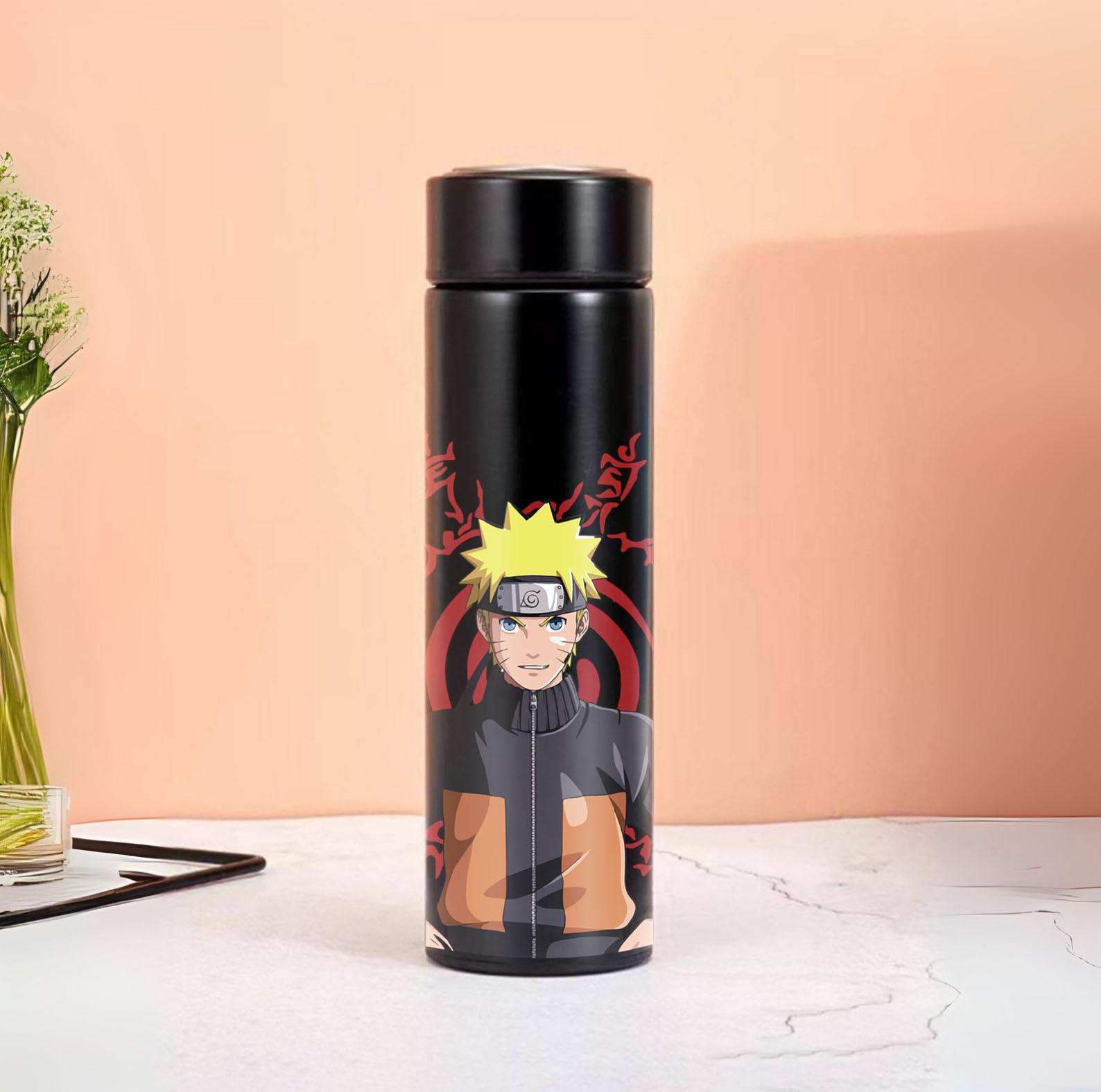 Naruto Black Stainless Steel Bottle