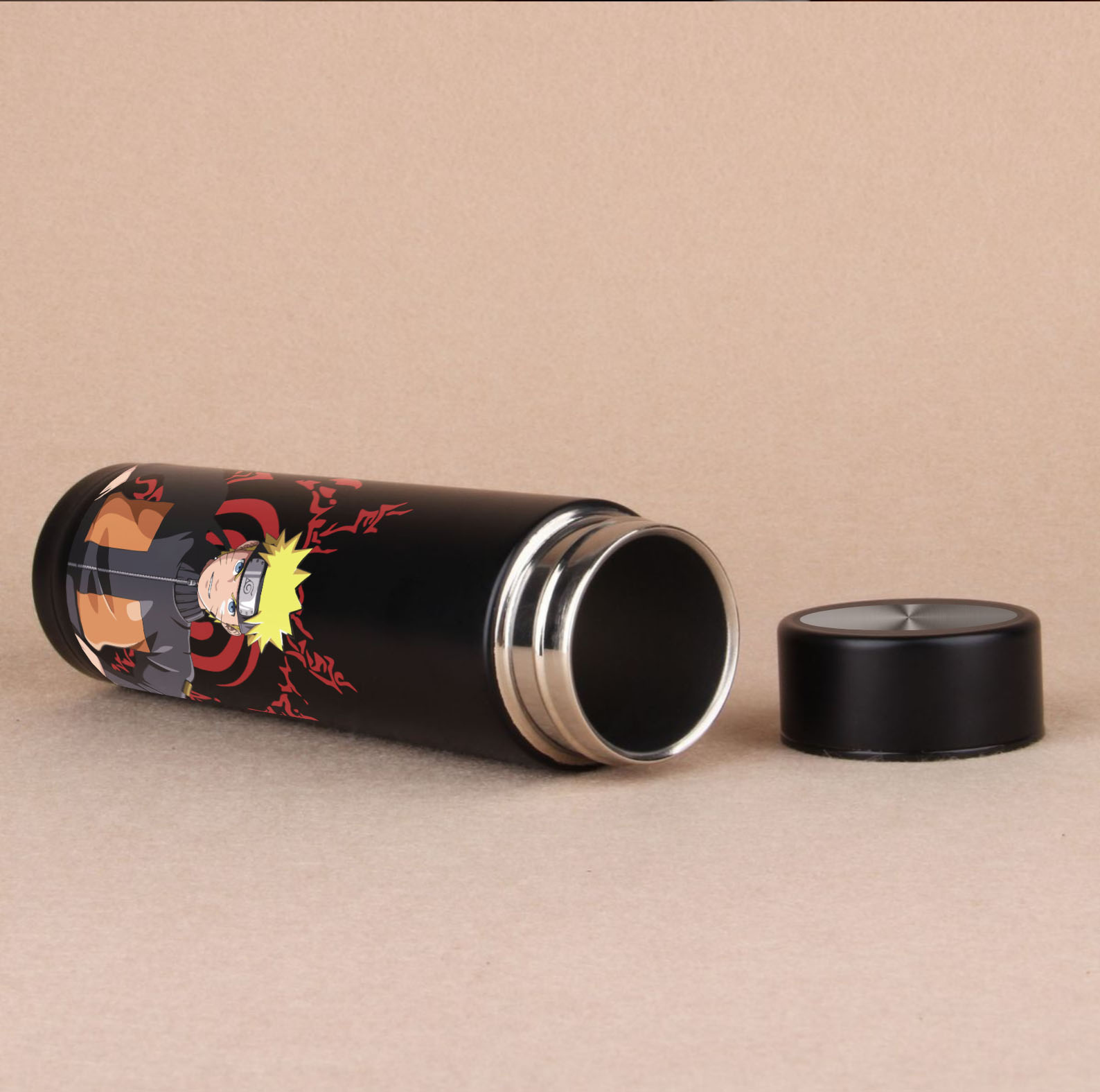 Naruto Black Stainless Steel Bottle