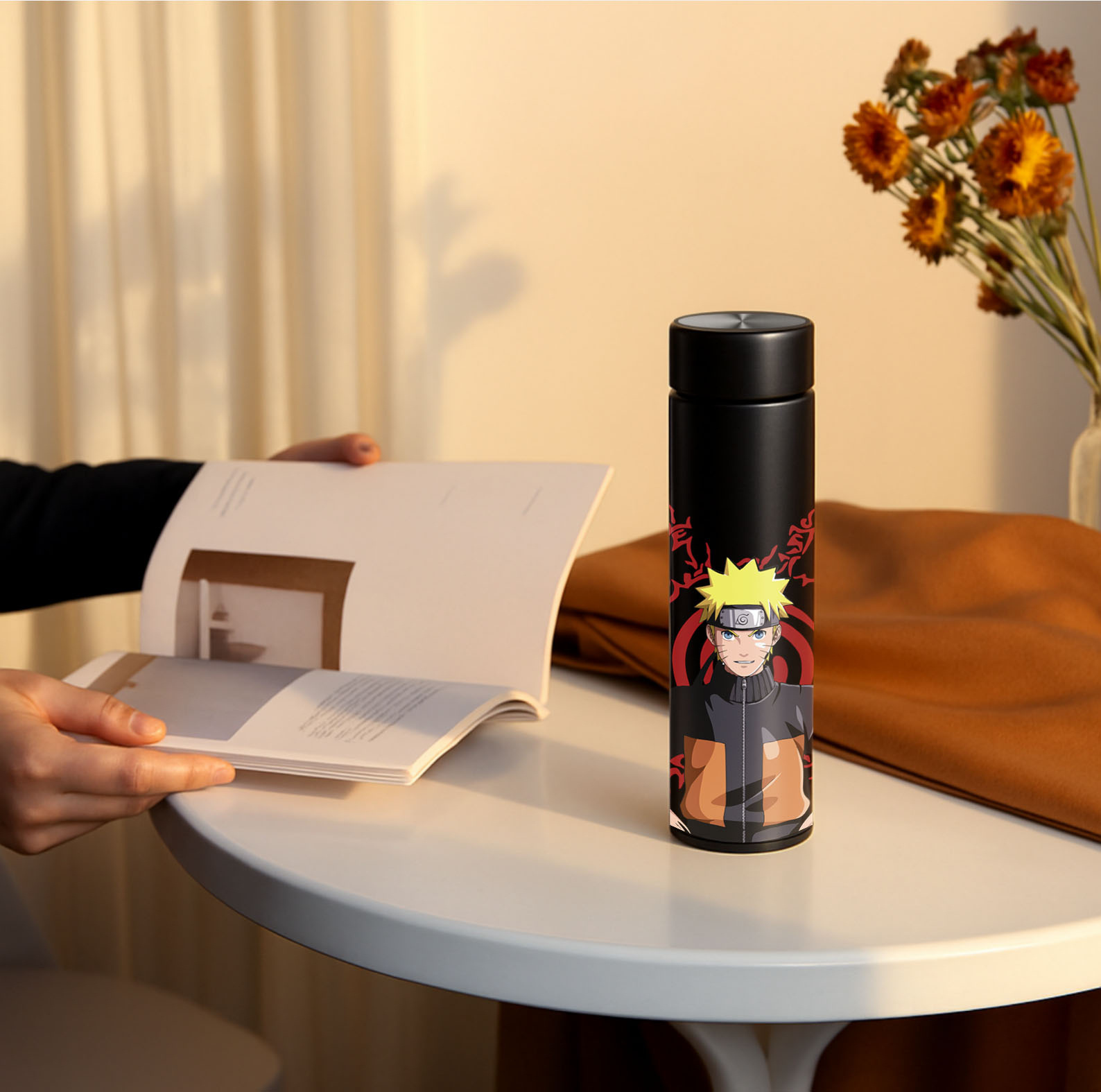 Naruto Black Stainless Steel Bottle