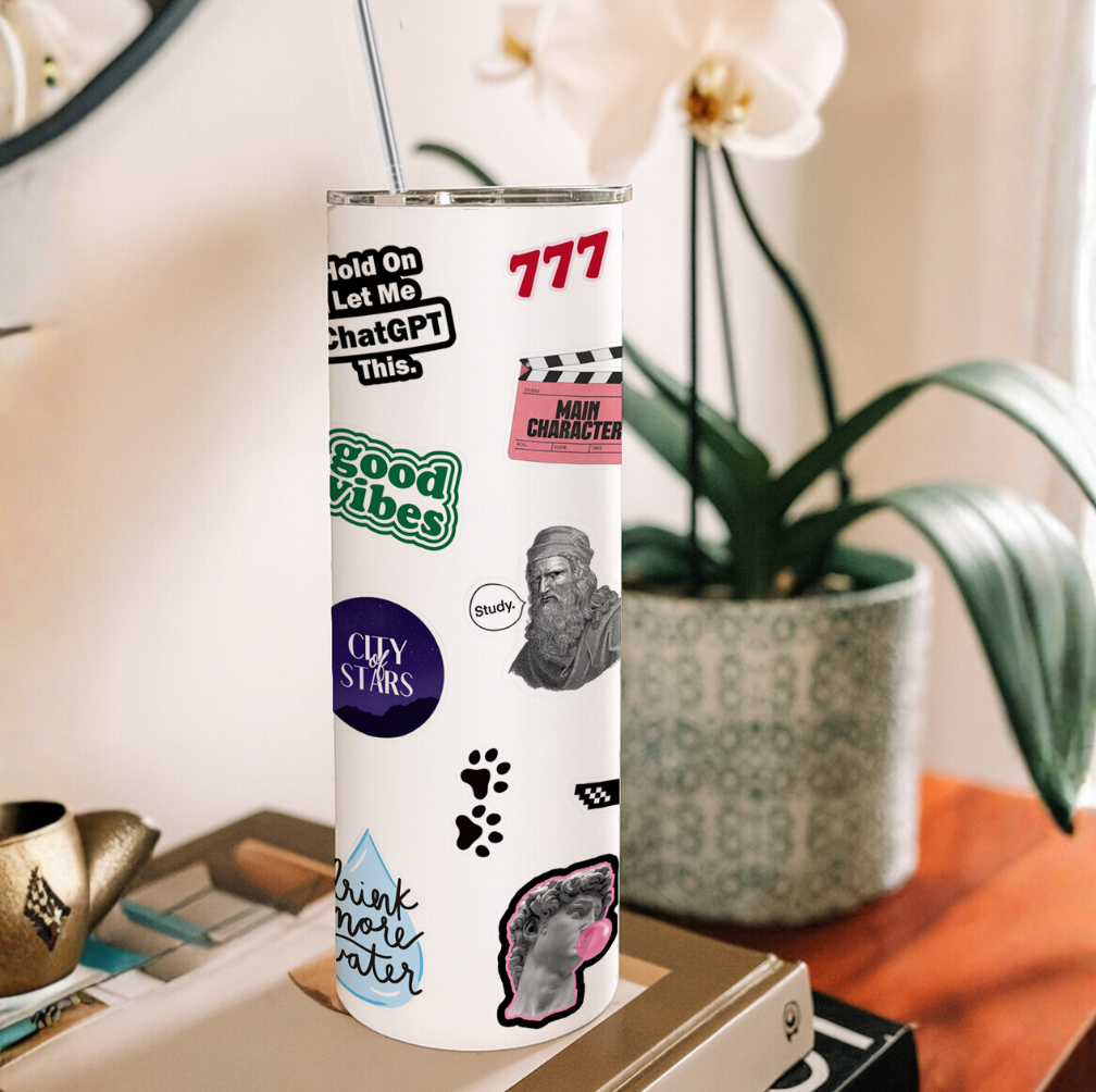 Personalized Name Collage Stainless Steel Tumbler