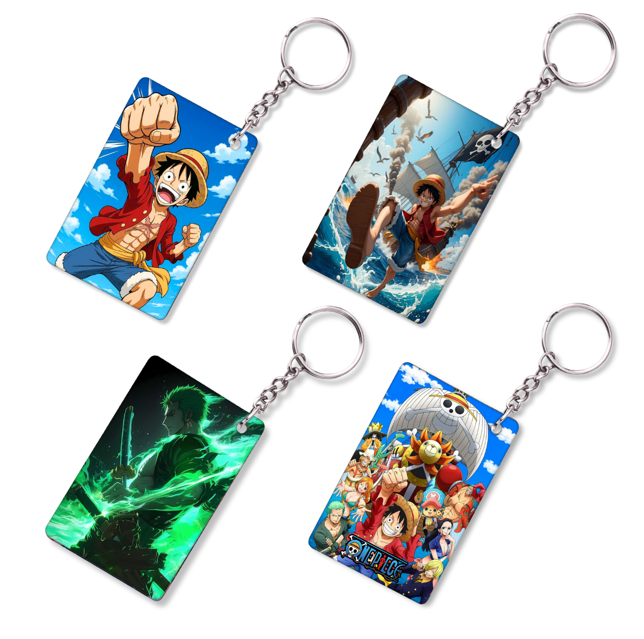 One Piece Anime Keychain Combo Set of 4