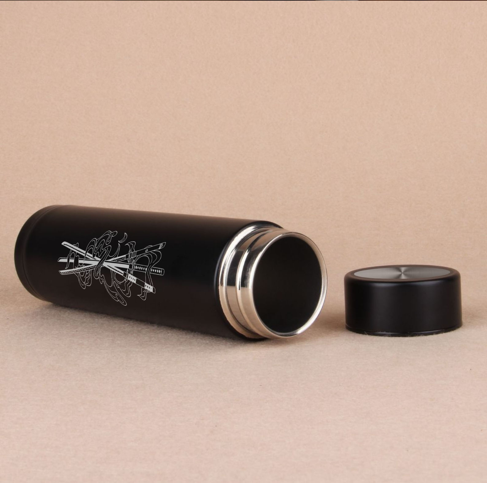 Zoro Anime Black Stainless Steel Bottle
