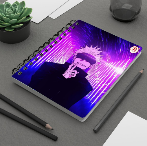Neon Sorcerer Anime Inspired Spiral Diary