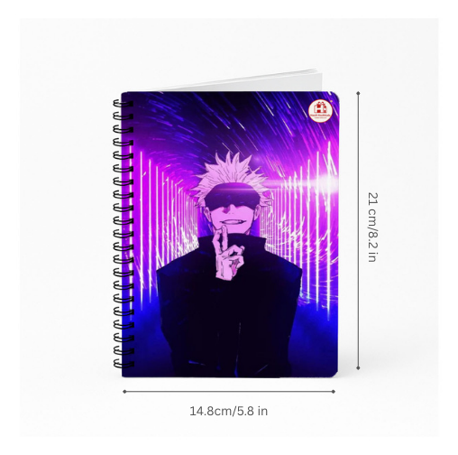 Neon Sorcerer Anime Inspired Spiral Diary