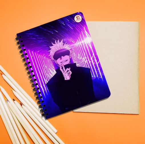 Neon Sorcerer Anime Inspired Spiral Diary