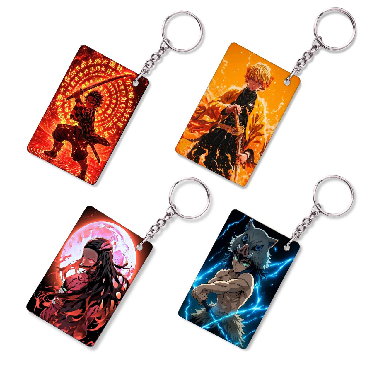 Demon Slayer Anime Keychain Combo Set of 4