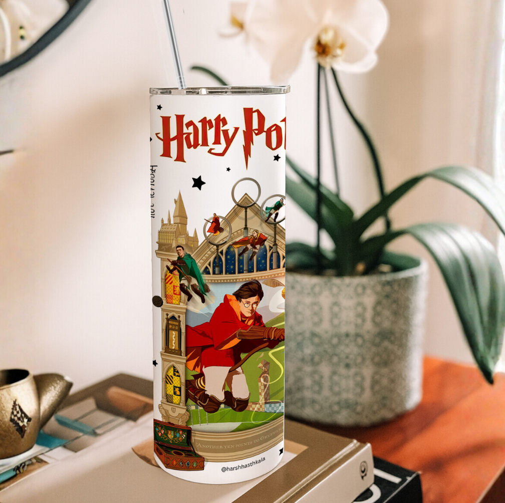 Harry Potter Quidditch Theme Steel Sipper Tumbler