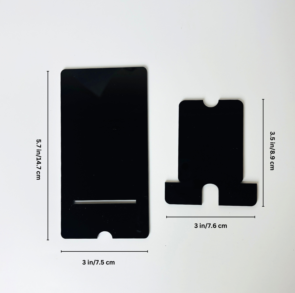 Custom Name Cityscape Line Art Acrylic Phone Stand