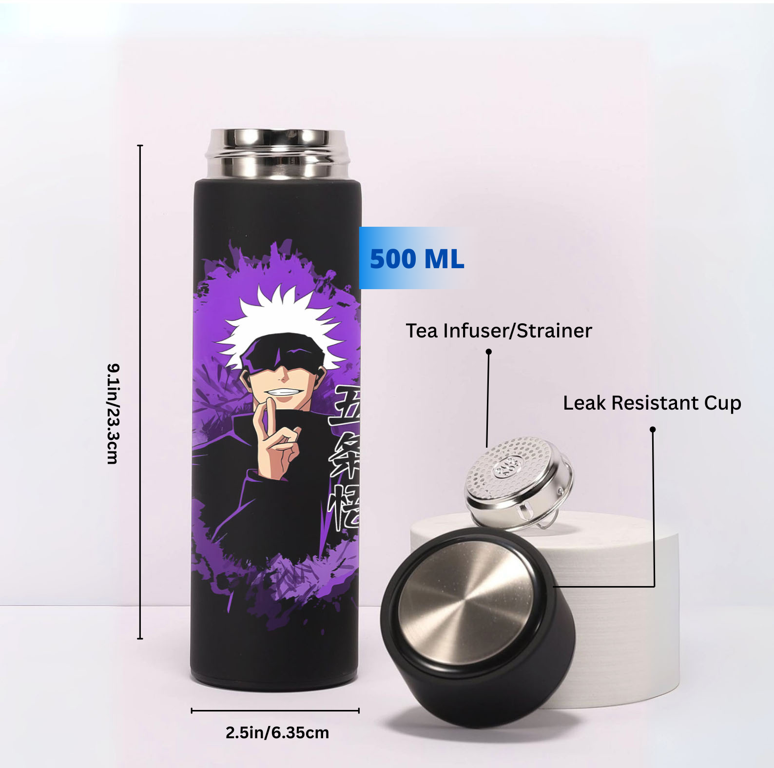Gojo Black Stainless Steel Bottle