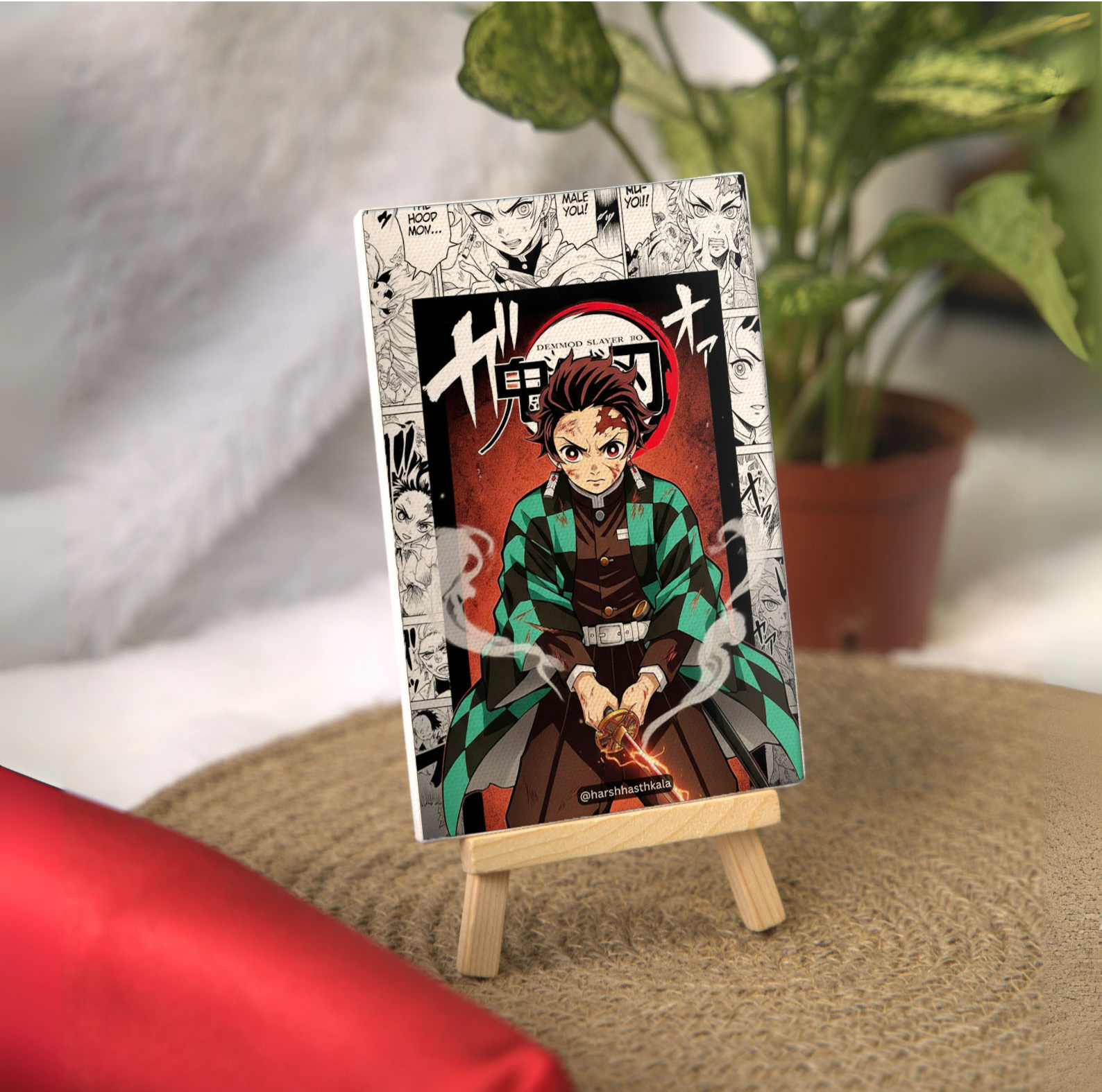 Demon Slayer Tanjiro Mini Canvas