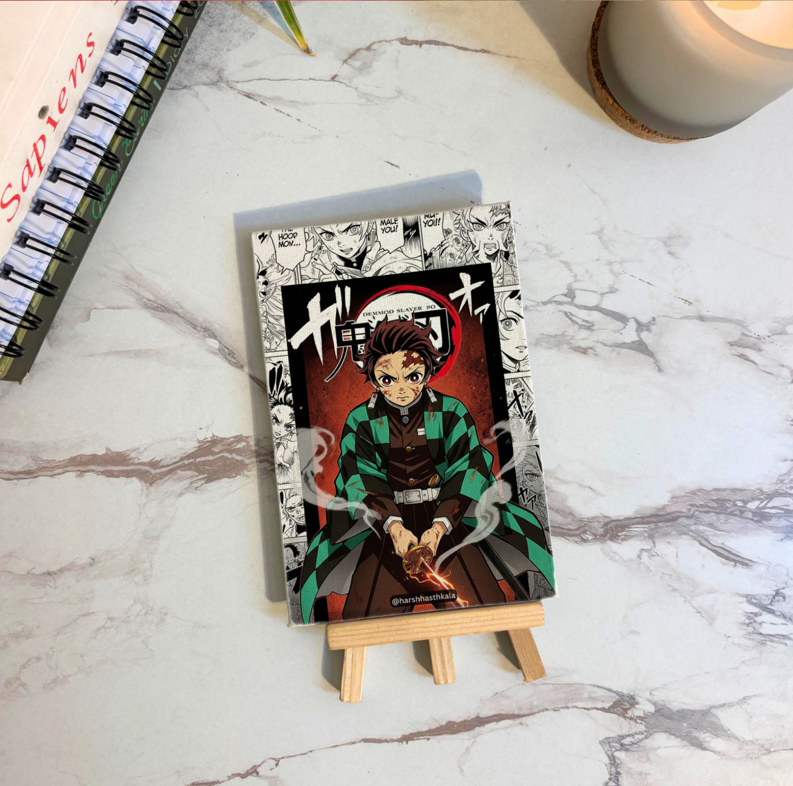 Demon Slayer Tanjiro Mini Canvas