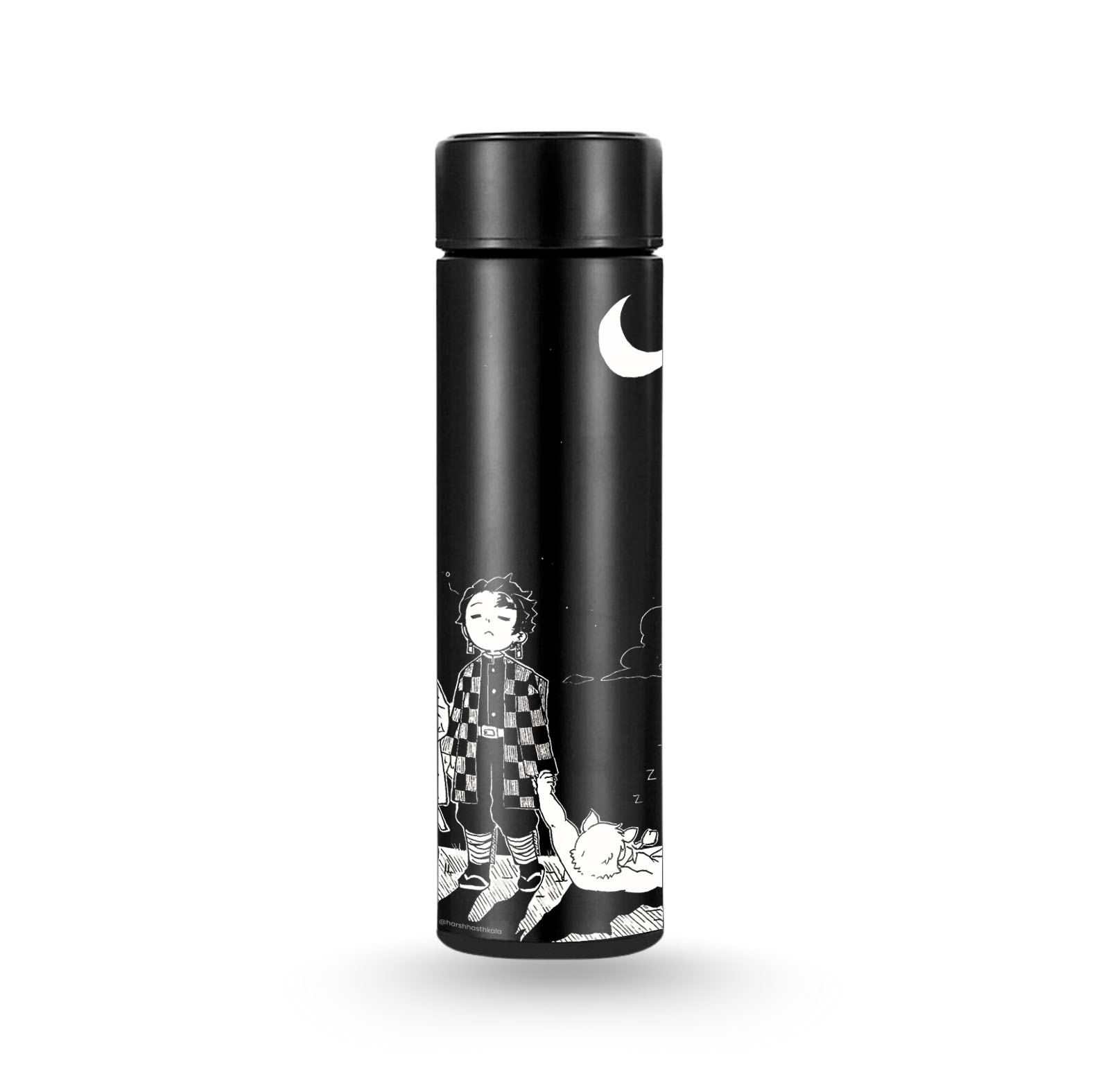 Demon Slayer Black Insulated Water Bottle