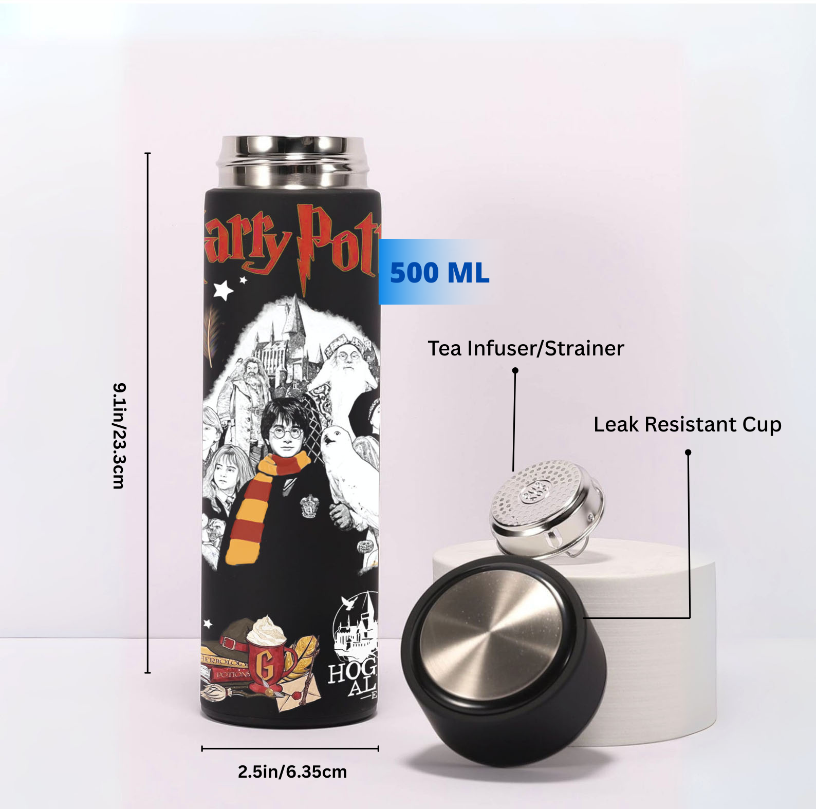 Harry Potter Black Stainless Steel Bottle