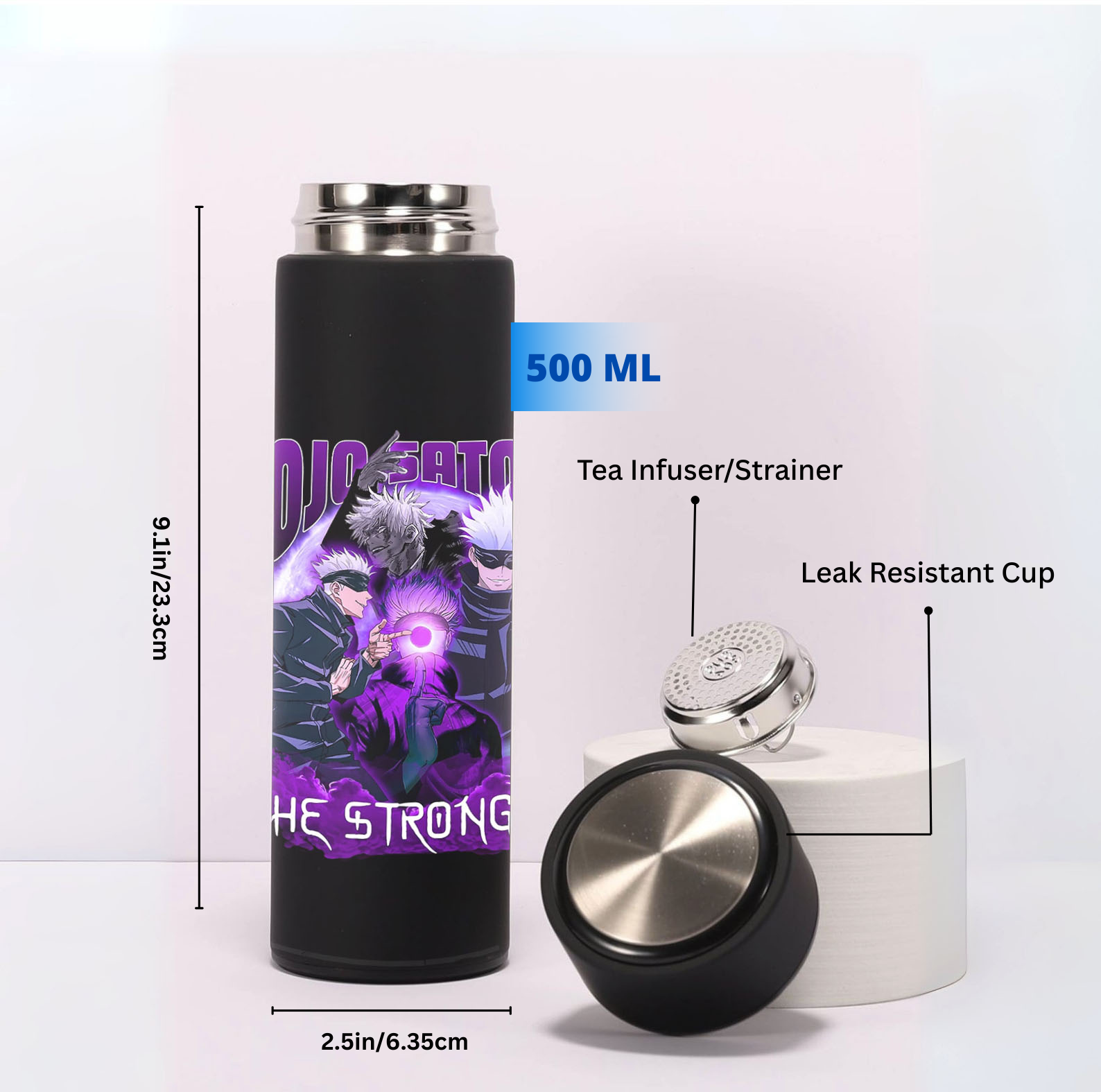 Gojo The Strongest Sorcerer Black Stainless Steel